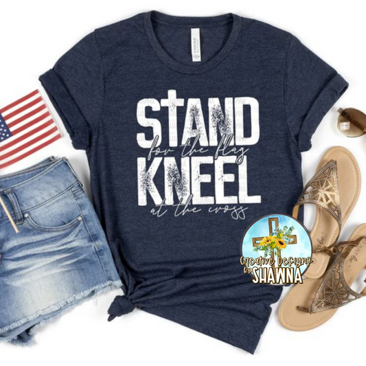 Stand for the Flag Kneel at the Cross T-Shirt