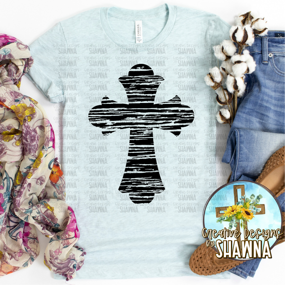 Distressed Cross T-Shirt