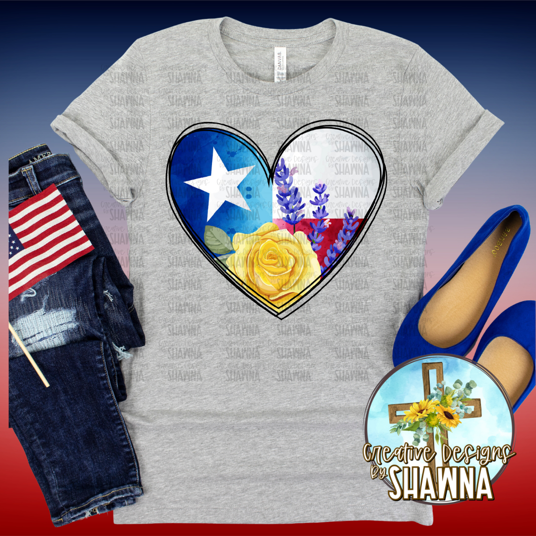 Texas Heart Icons T-Shirt